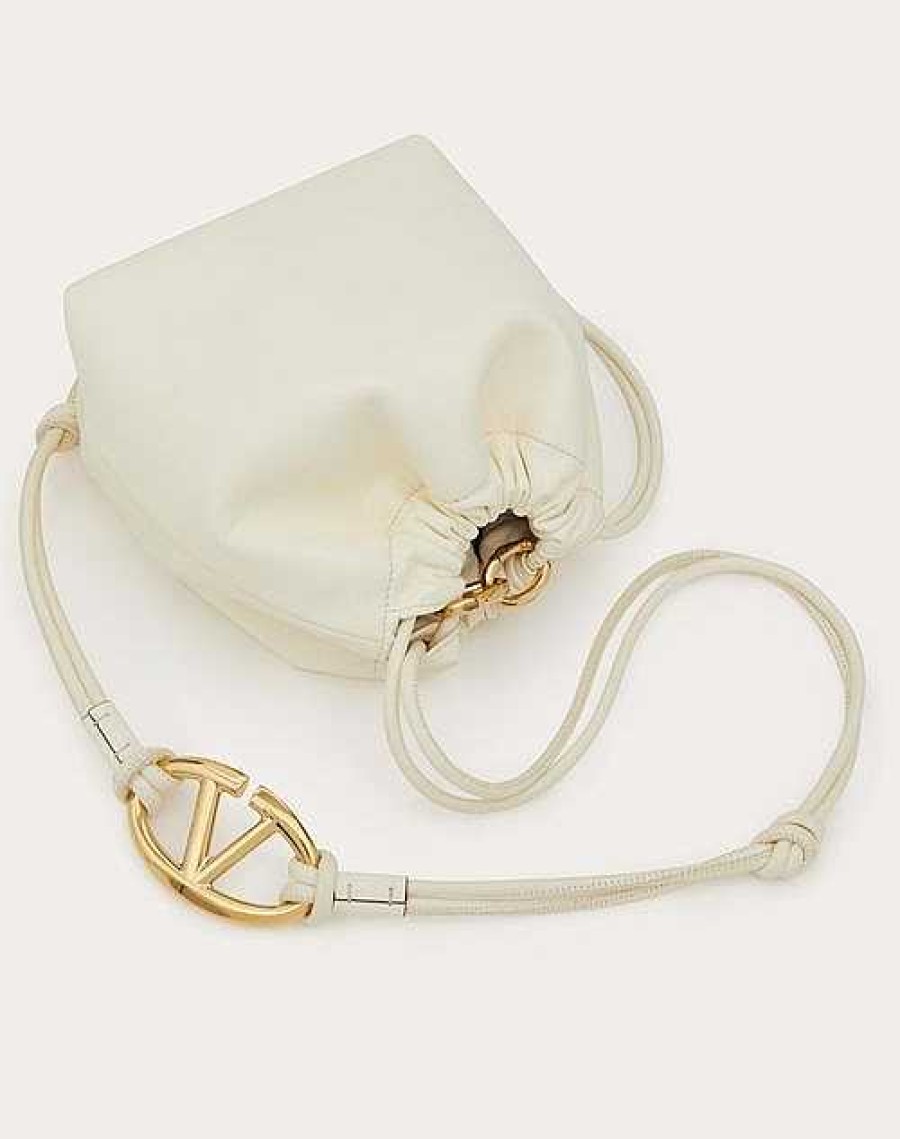 Valentino Vlogo Pouf Nappa Leather Mini Bucket Bag | Shoulder Bags