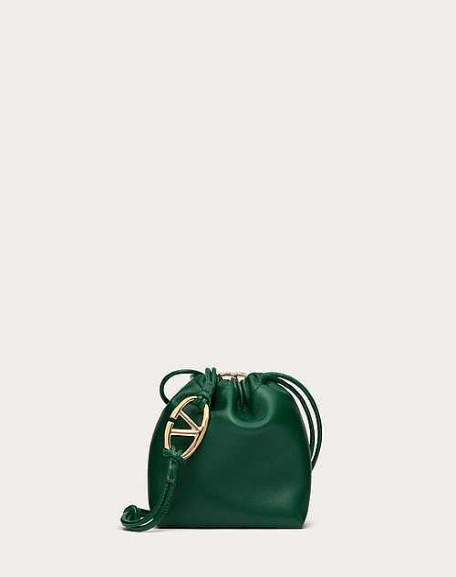 Valentino Vlogo Pouf Nappa Leather Mini Bucket Bag | Shoulder Bags