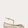 Valentino Rockstud Laminated Nappa Leather Ballerina | Ballerinas