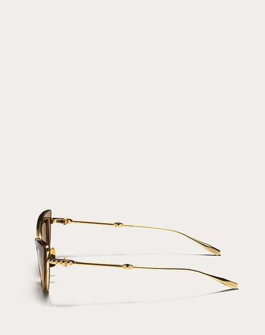 Valentino Viii - Cat-Eye Titanium And Acetate Stud Frame | Eyewear