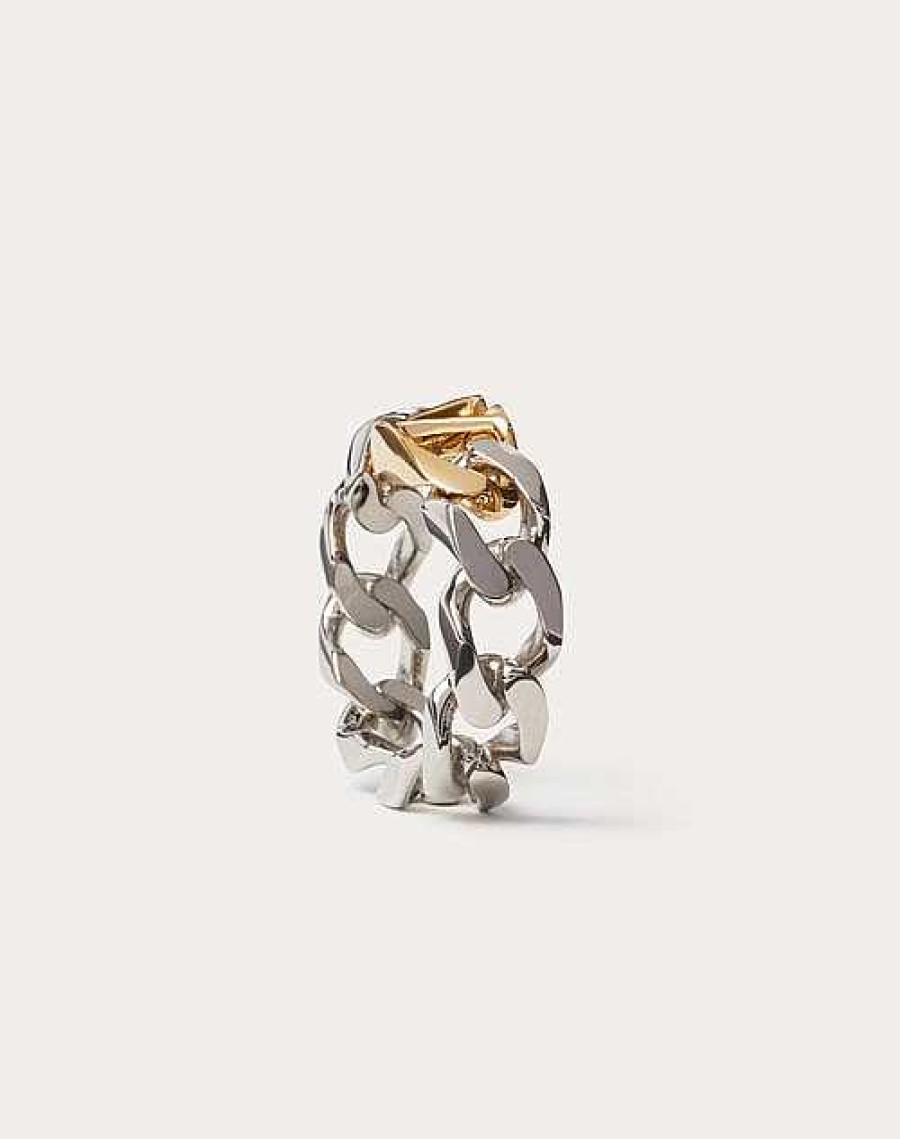 Valentino Vlogo Chain Metal Ring | Jewelry