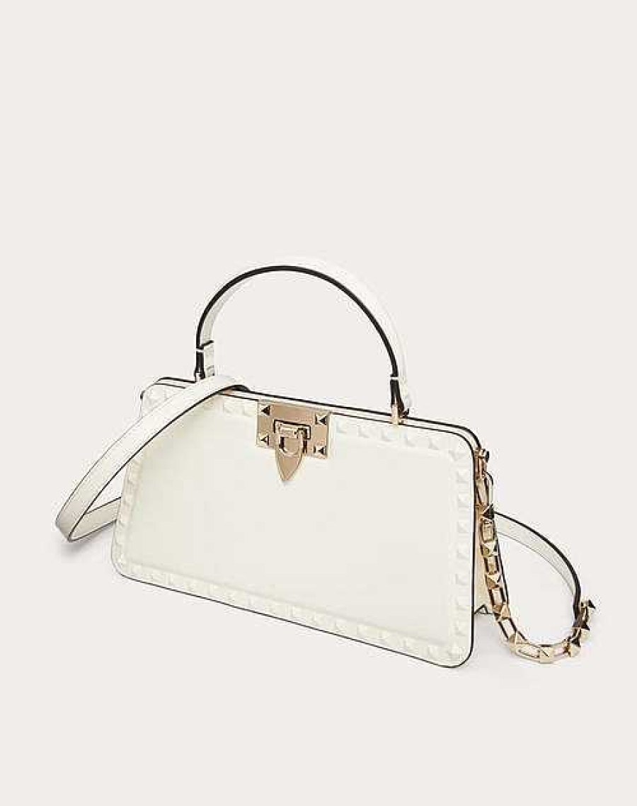 Valentino Rockstud Calfskin Handbag | Top Handle Bags