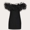 Valentino Crepe Couture Dress With Feather Embroidery | Dresses