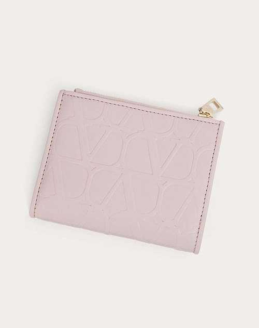 Valentino Valentino Garavani Leather Toile Iconographe Wallet In Calfskin | Wallets And Small Leather Goods