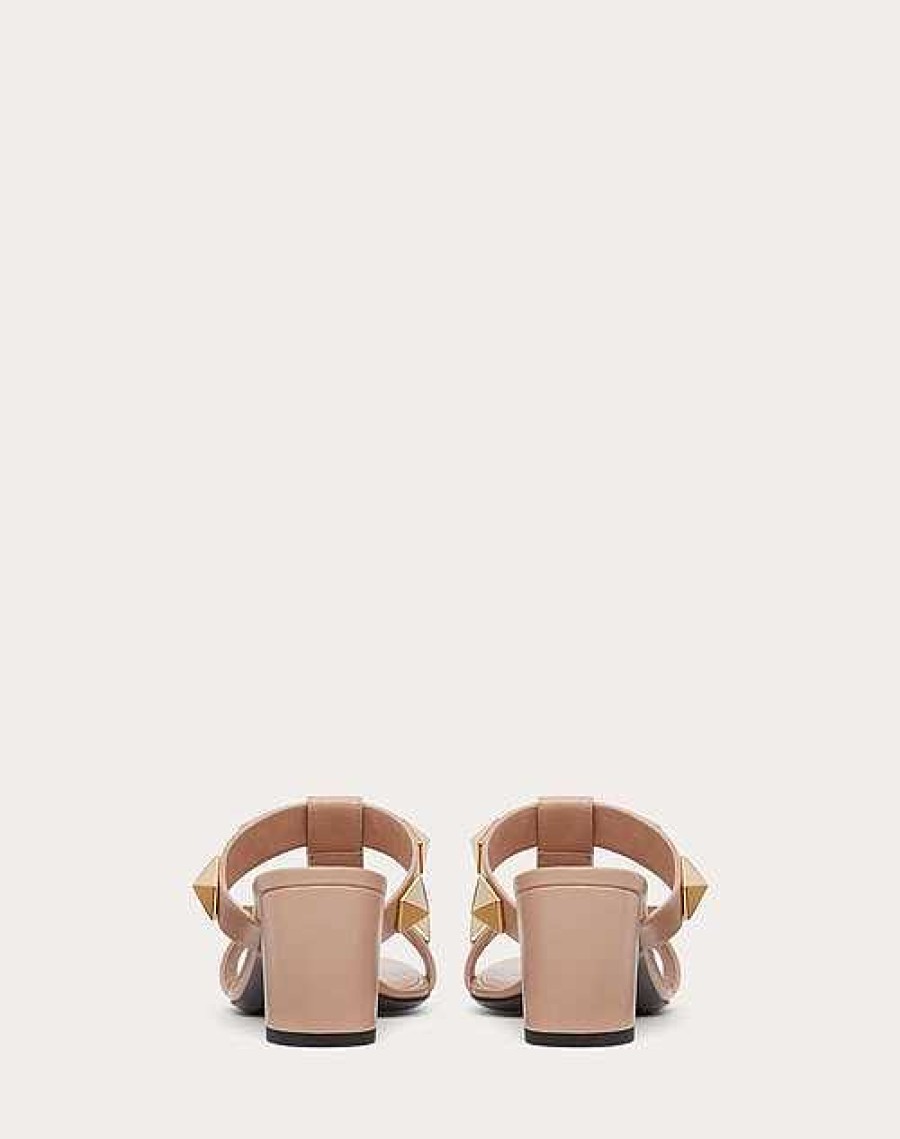 Valentino Roman Stud Calfskin Slide Sandal 60 Mm | Sandals