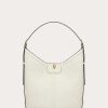 Valentino Vlogo Leather Hobo Bag In Grainy Calfskin | Shoulder Bags