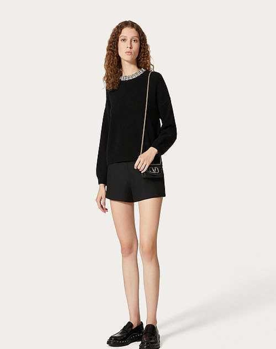 Valentino Embroidered Wool Sweater | Knitwear