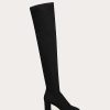 Valentino Valentino Garavani Golden Walk Over-The-Knee Boot In Stretch Fabric 70Mm | Boots