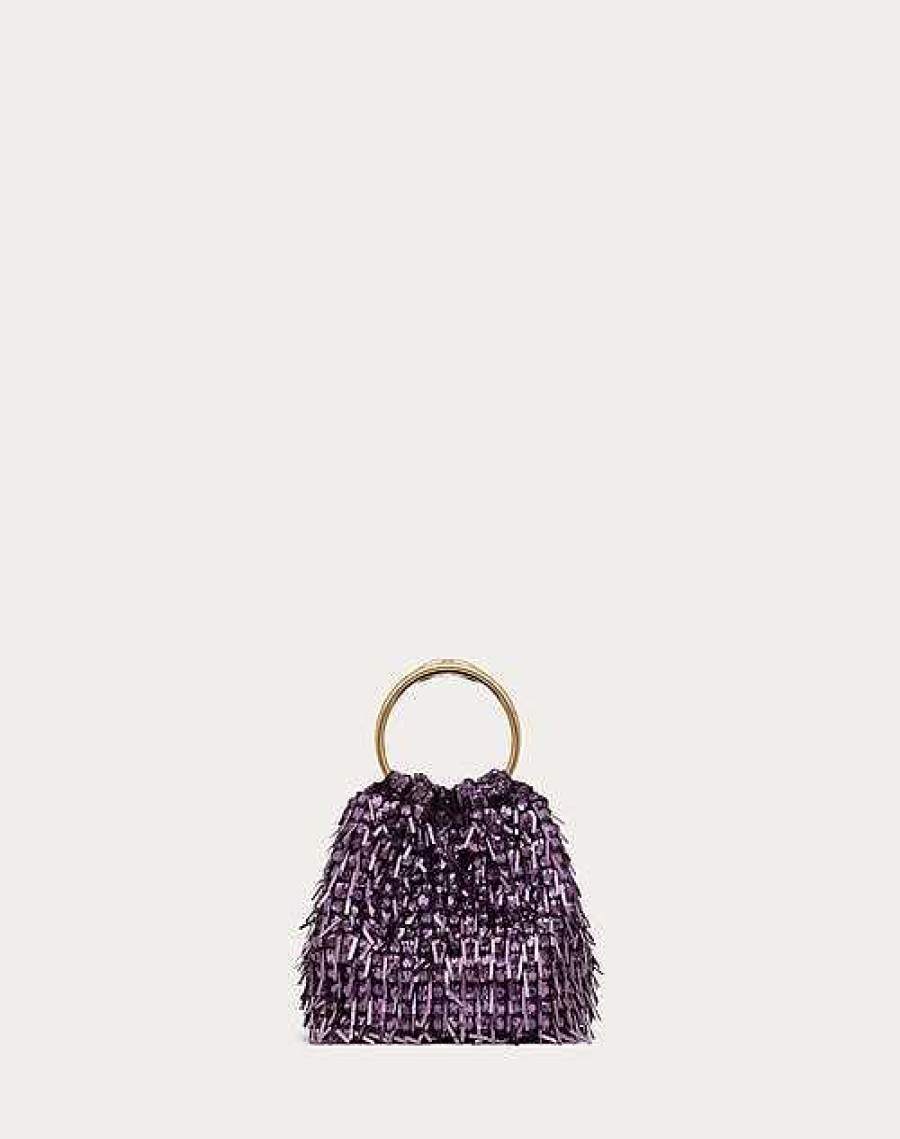 Valentino Small Carry Secrets Embroidered Bucket Bag | Mini Bags