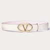 Valentino The Bold Edition Vlogo Shiny Calfskin Belt 30 Mm | Belts