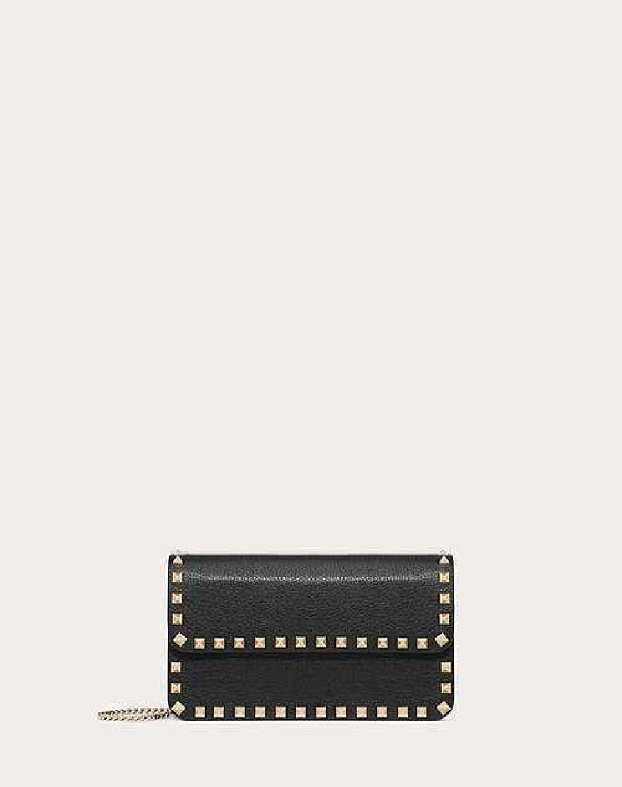 Valentino Rockstud Grainy Calfskin Chain Pouch | Mini Bags