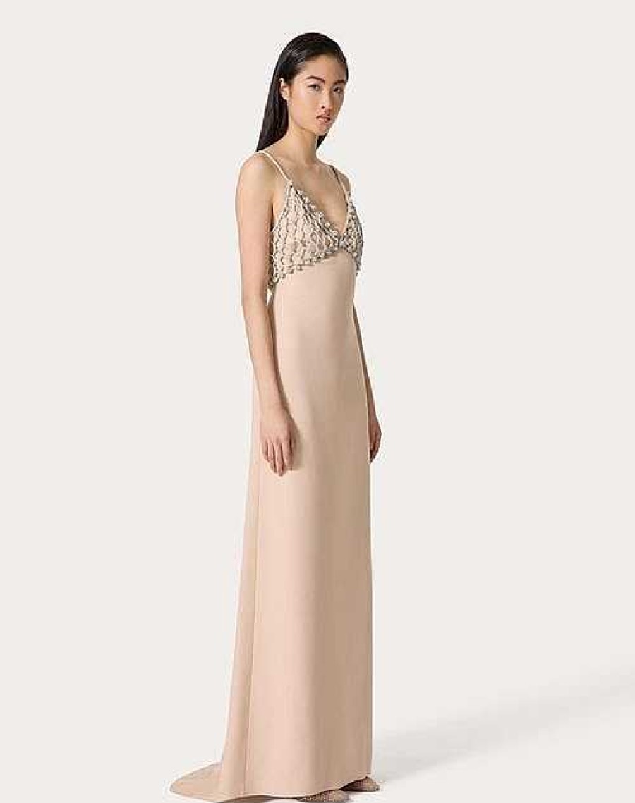 Valentino Embroidered Couture Cady Long Dress | Gowns