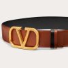 Valentino Reversible Vlogo Signature Belt In Glossy Calfskin 40 Mm | Belts