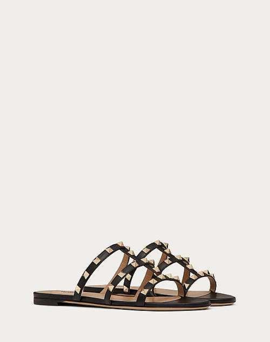 Valentino Rockstud Flat Slide Sandal | Sandals