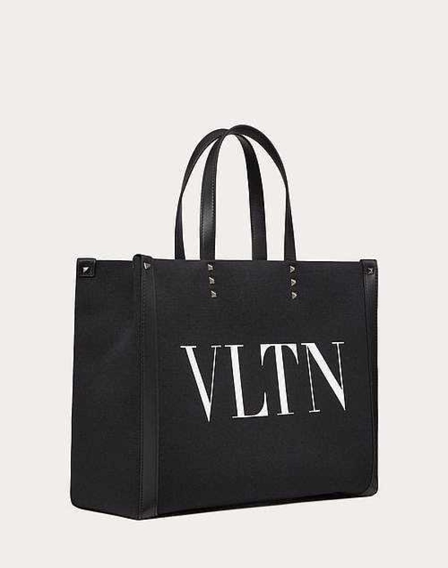 Valentino Vltn Ecolab Medium Canvas Shopper | Totes