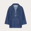 Valentino Chambray Kaftan Top | Denim