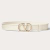 Valentino Valentino Garavani Leather Toile Iconographe Calfskin Belt 30 Mm | Belts