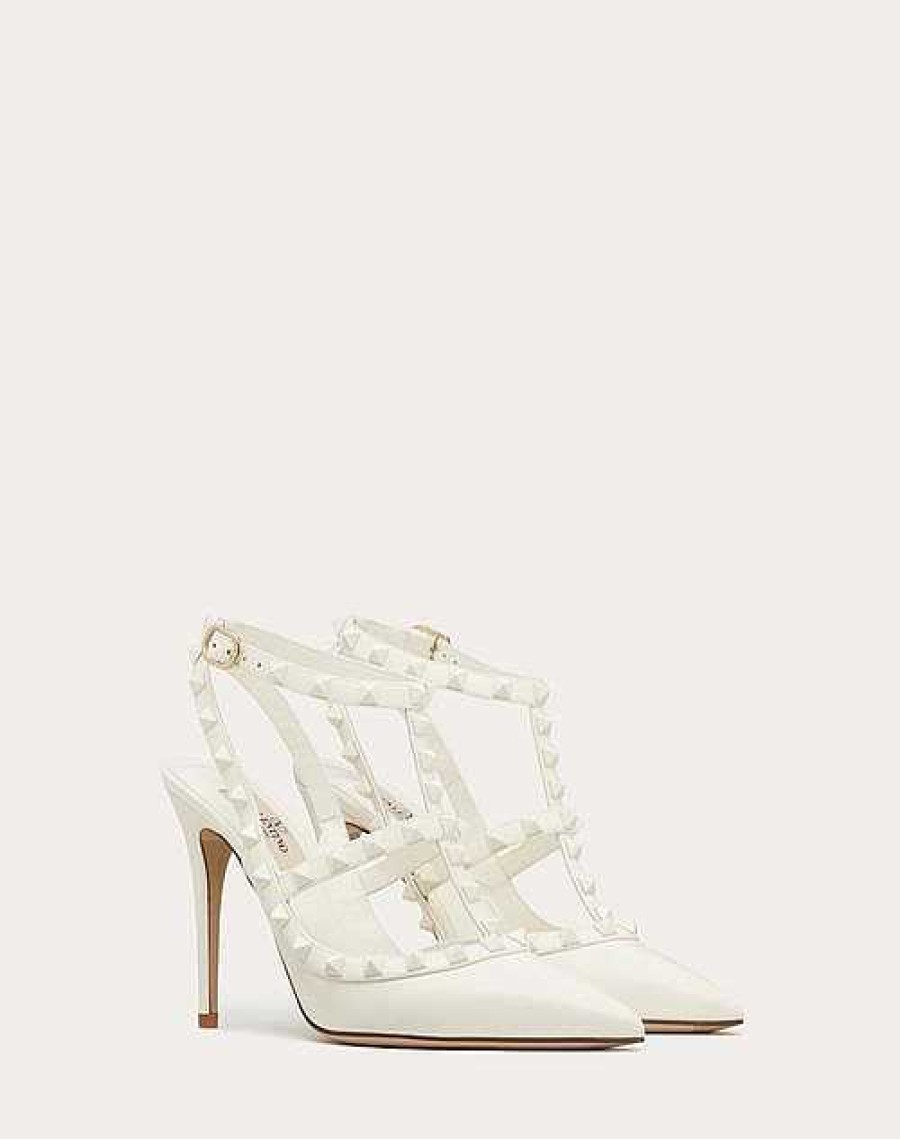 Valentino Rockstud Ankle Strap Pump With Tonal Studs 100 Mm | Pumps