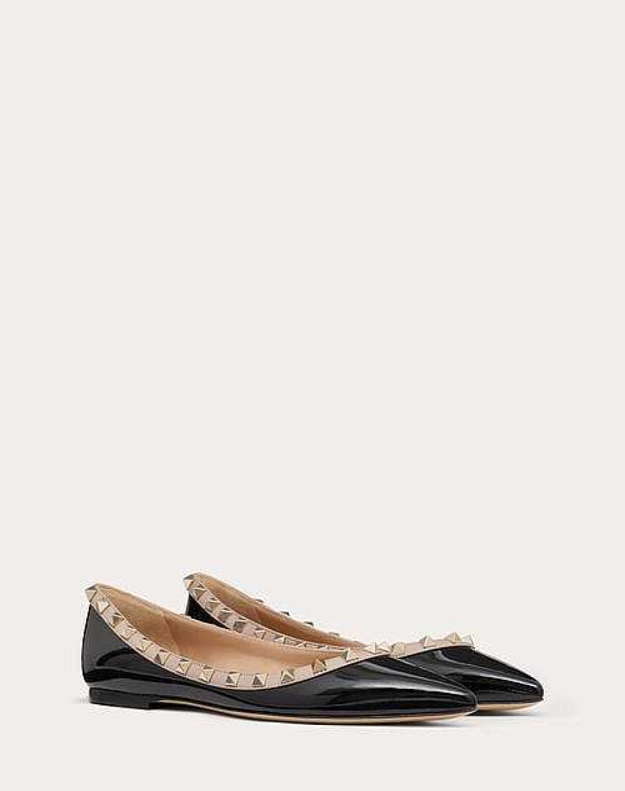 Valentino Patent Rockstud Ballet Flat | Ballerinas