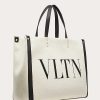 Valentino Small Vltn Print Canvas Tote Bag | Totes