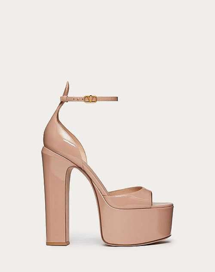 Valentino Valentino Garavani Tan-Go Platform Patent Leather Sandal 155Mm | Sandals