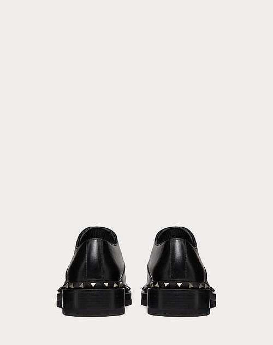 Valentino Derby Rockstud M-Way In Calfskin | Lace-Ups And Loafers