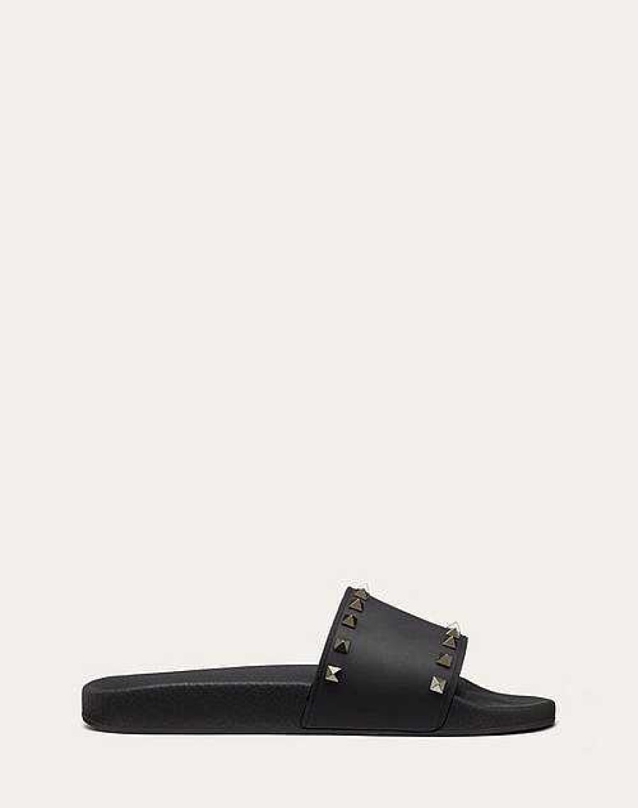 Valentino Rockstud Rubber Slider Sandal | Sandals