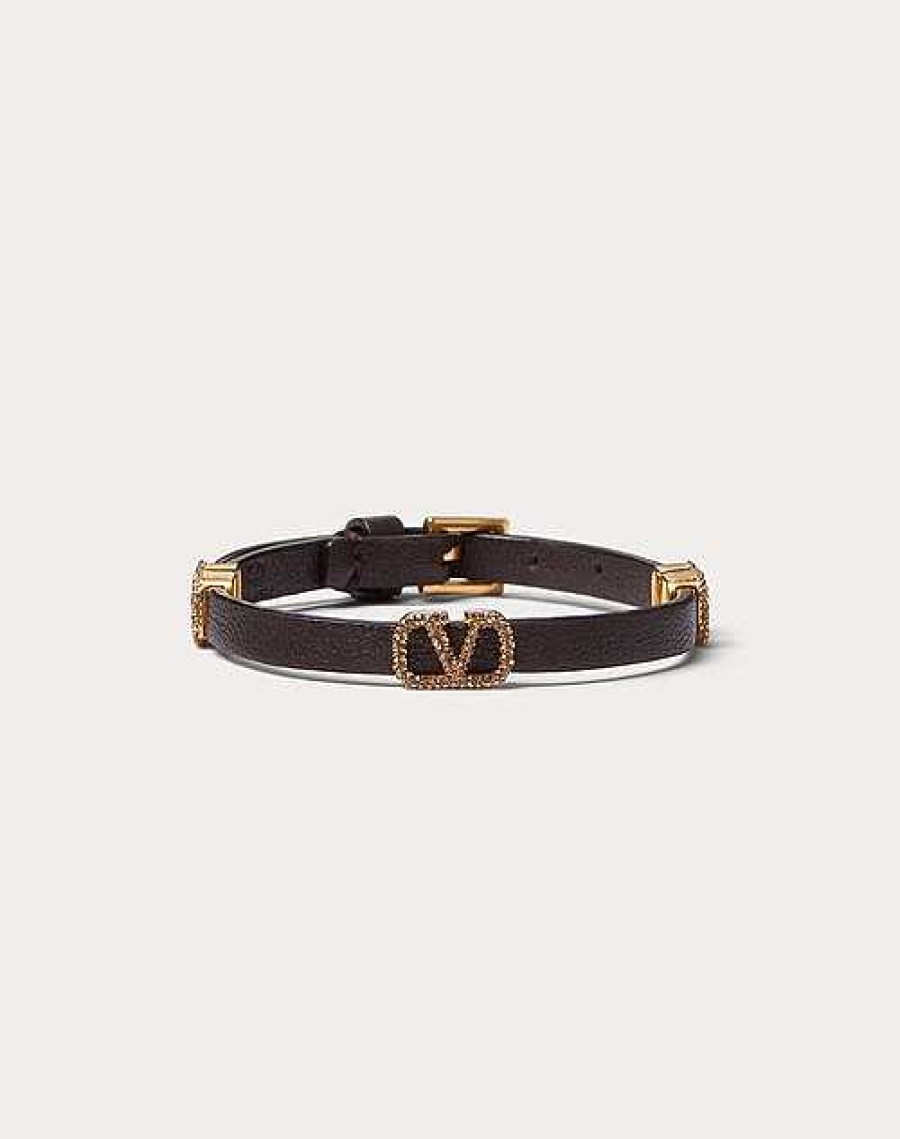 Valentino Vlogo Signature Leather Bracelet | Jewelry