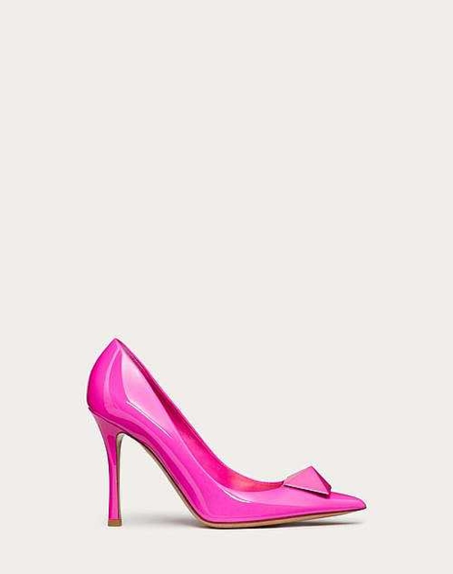 Valentino One Stud Patent Leather Pump With Matching Stud 100 Mm | Pumps