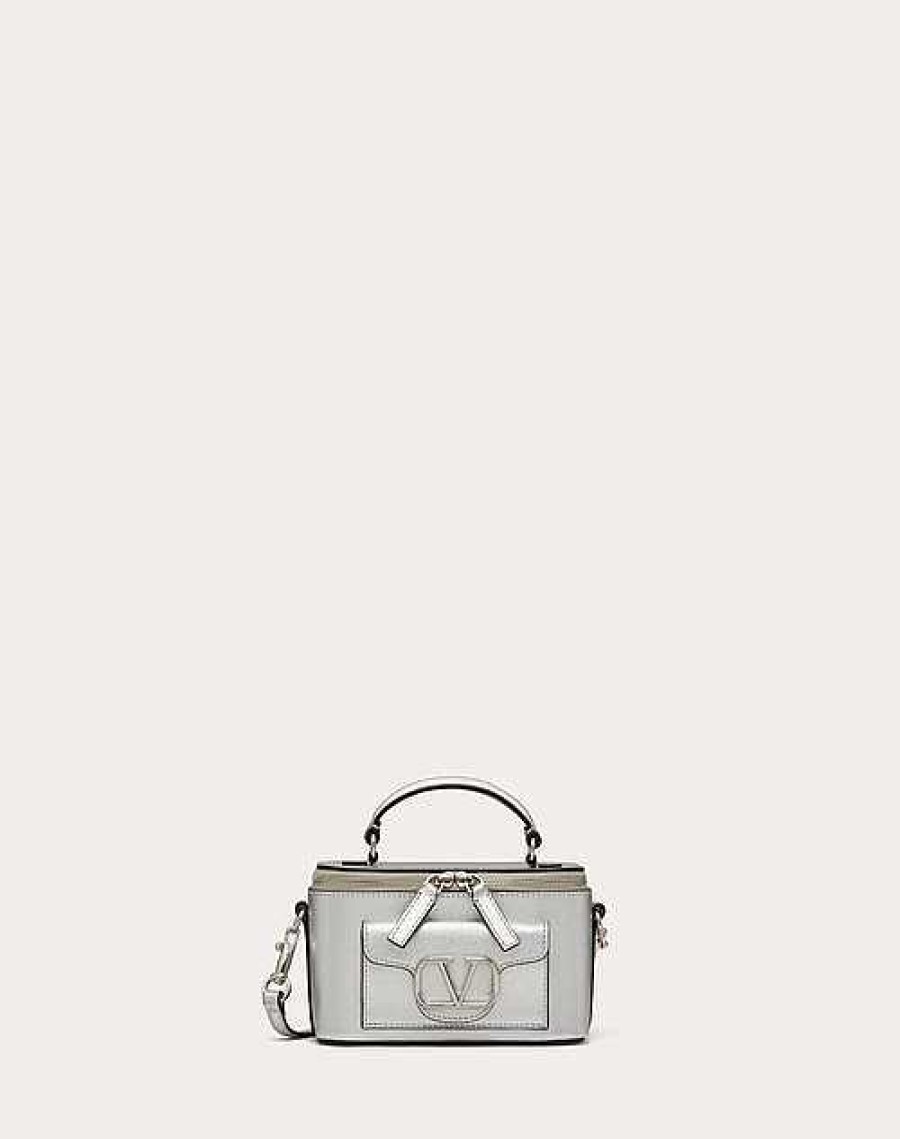 Valentino Mini Loco Handbag In Metallic Calfskin | Mini Bags