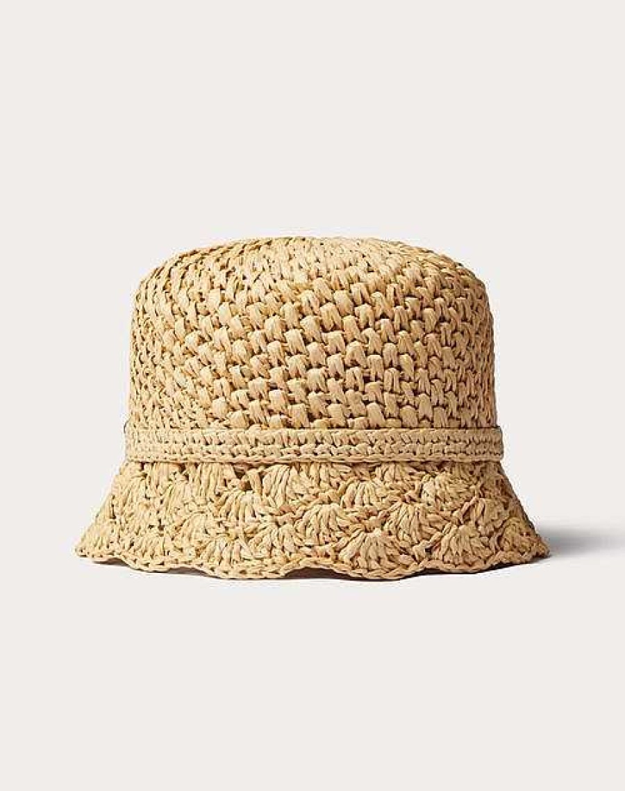 Valentino Valentino Resort Crochet Bucket Hat With Metal Detail | Hats And Gloves