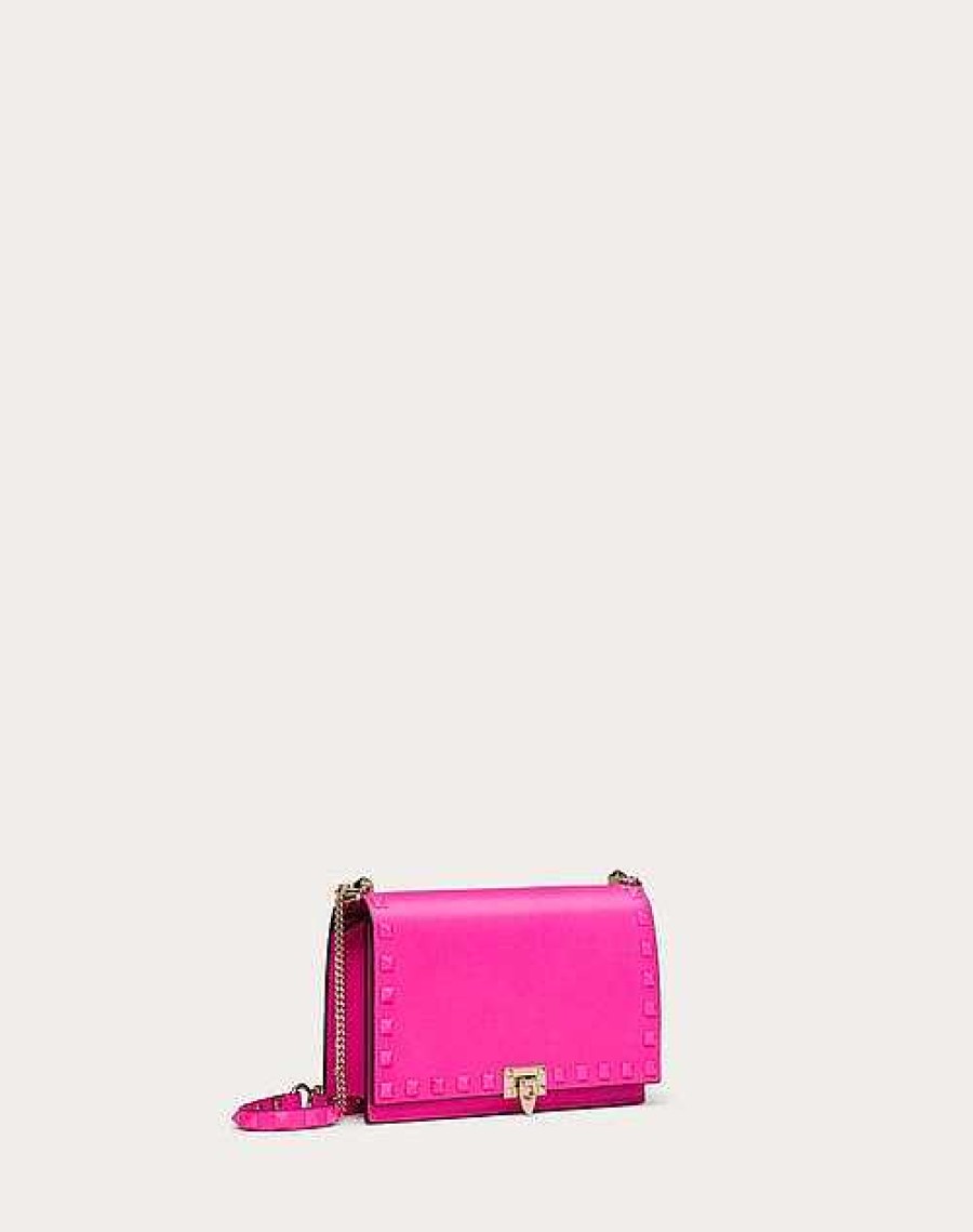 Valentino Mini Rockstud Calfskin Bag With Chain | Mini Bags