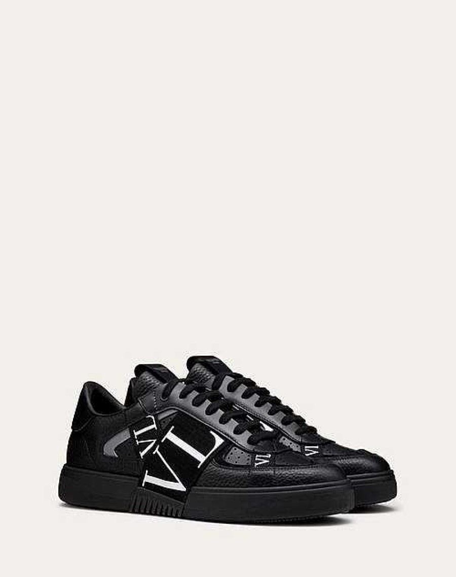 Valentino Low-Top Calfskin Vl7N Sneaker With Bands | Sneakers