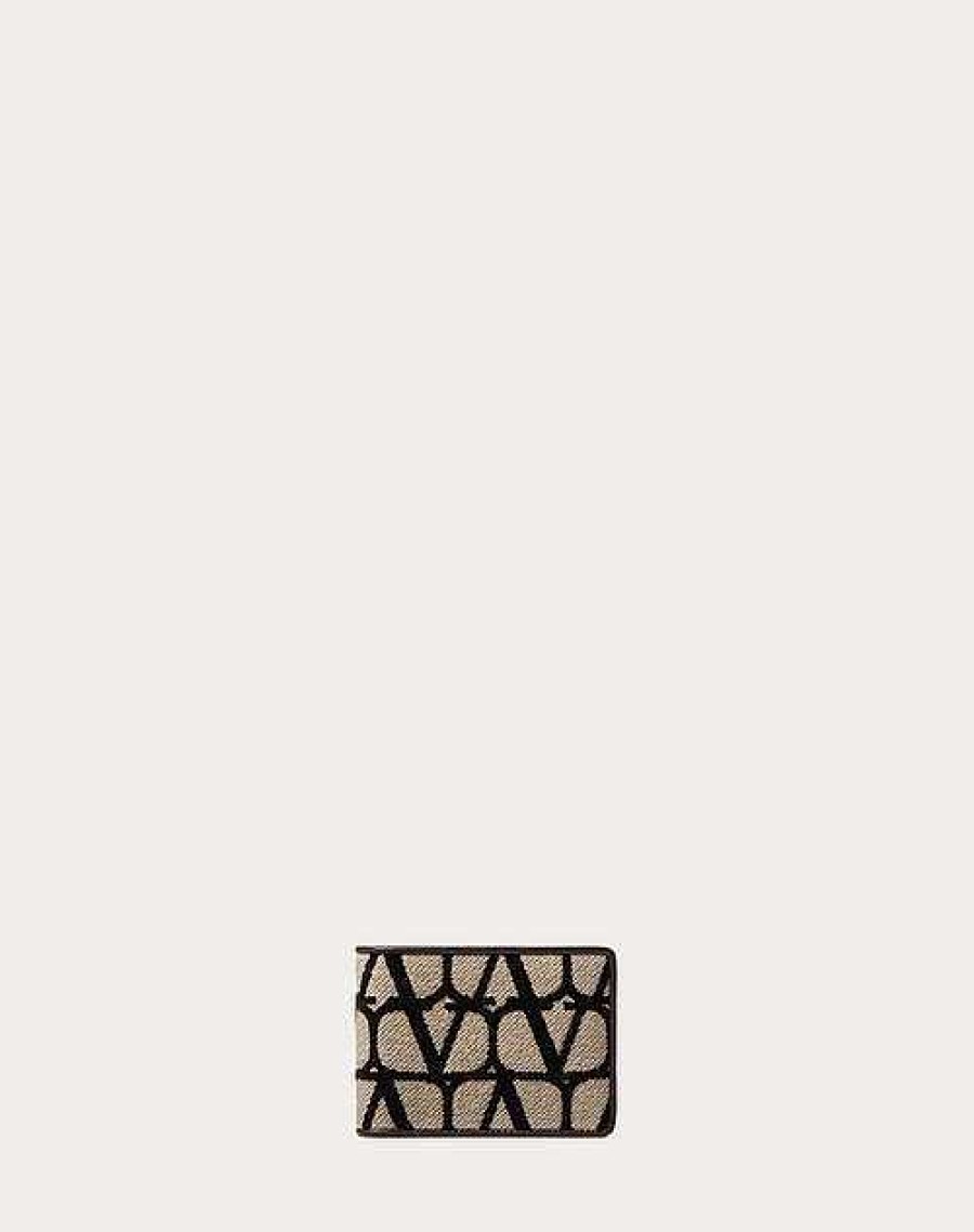 Valentino Toile Iconographe Wallet For Us Dollars With Leather Details | Wallets And Small Leather Goods