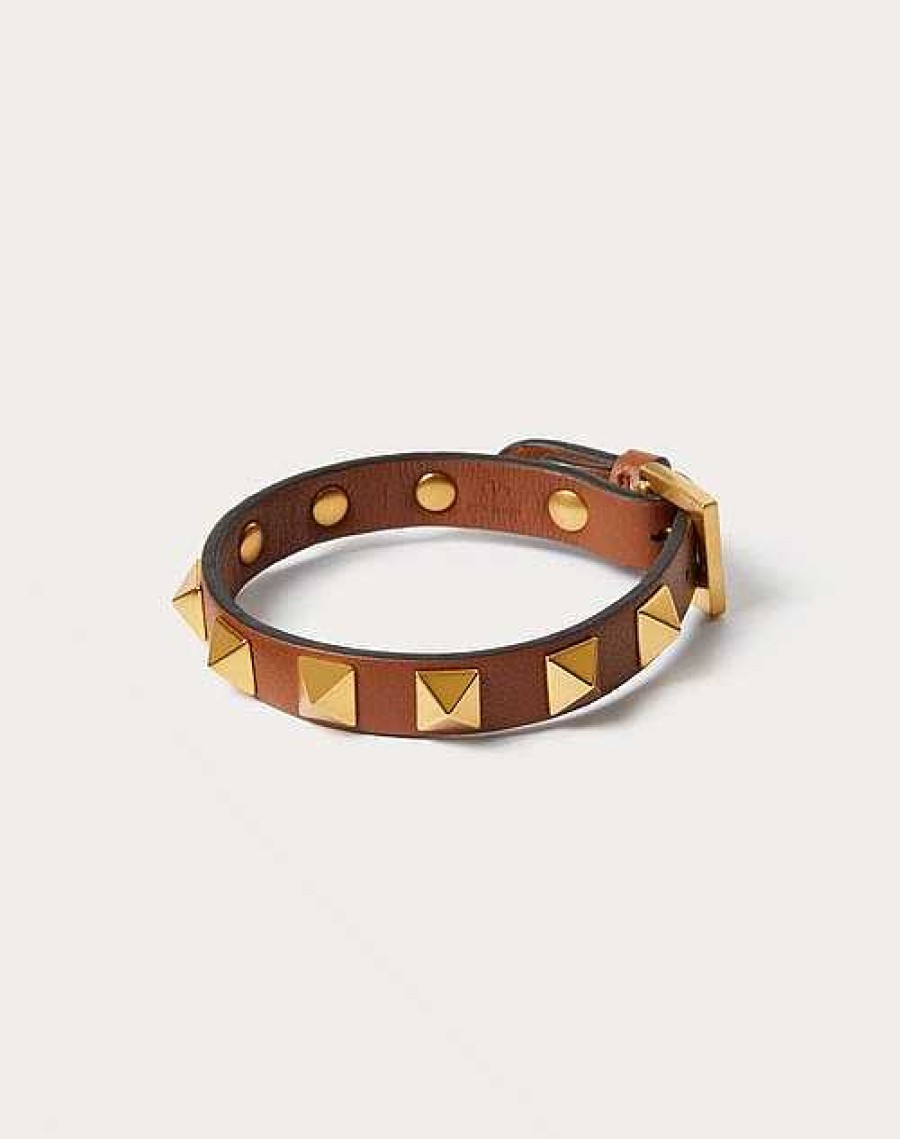 Valentino Rockstud Bracelet In Leather And Metal | Jewelry