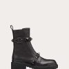 Valentino Roman Stud Calfskin Combat Boot With Tonal Studs 40Mm | Boots