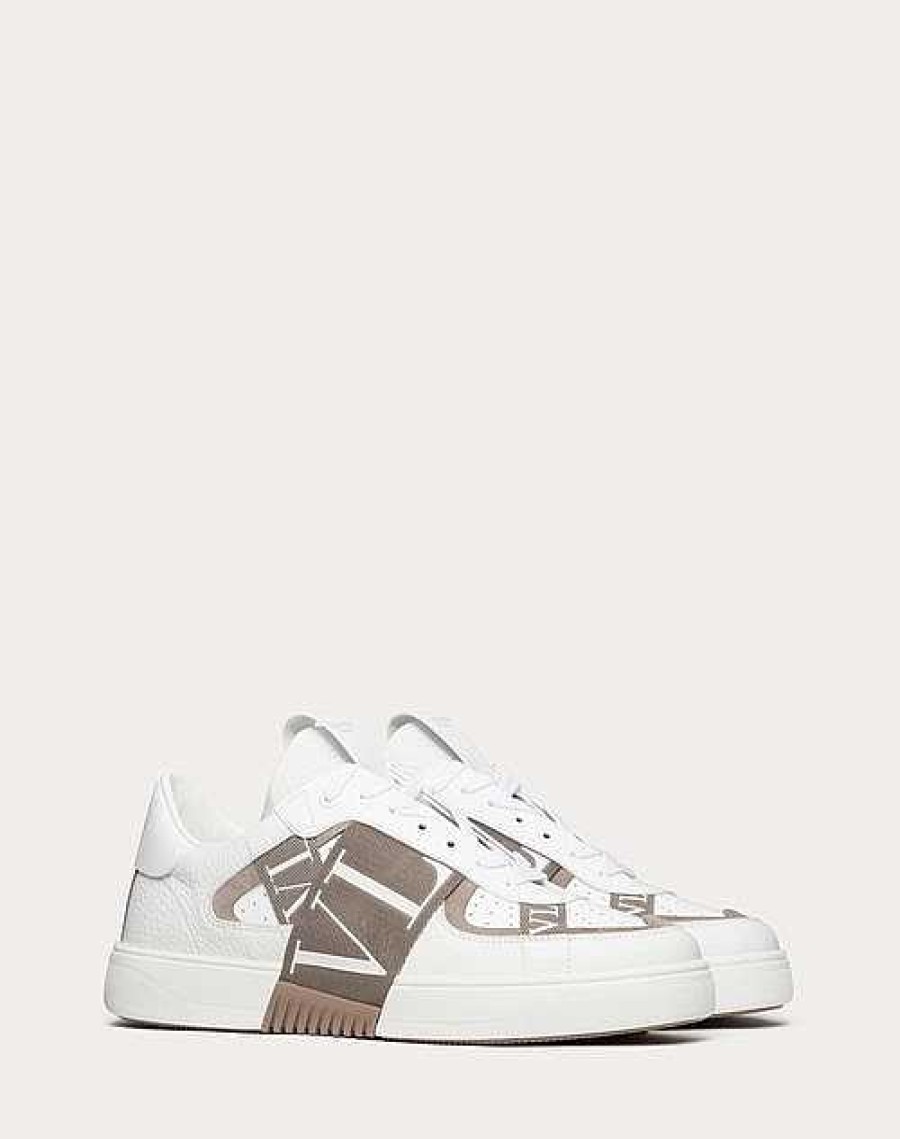 Valentino Vl7N Low-Top Calfskin Sneaker With Bands | Sneakers