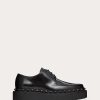 Valentino M-Way Rockstud Calfskin Derby With Tone-On-Tone Studs | Lace-Ups And Loafers