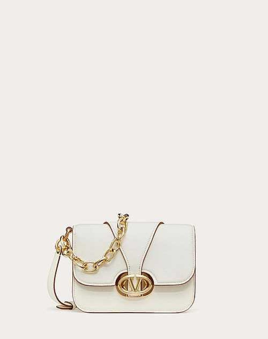 Valentino Vlogo O'Clock Small Nappa Leather Shoulder Bag With Chain | Shoulder Bags