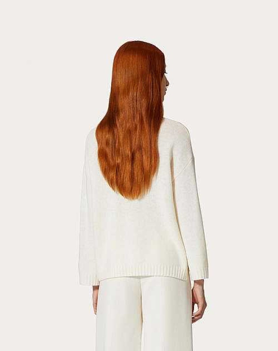 Valentino Embroidered Wool Sweater | Knitwear