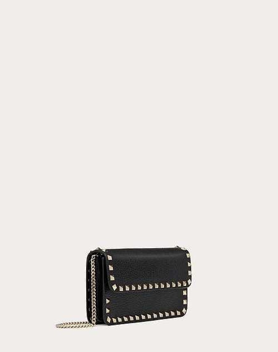 Valentino Rockstud Grainy Calfskin Chain Pouch | Mini Bags