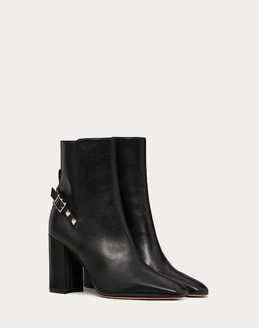 Valentino Rockstud Nappa Ankle Boot 90Mm | Boots