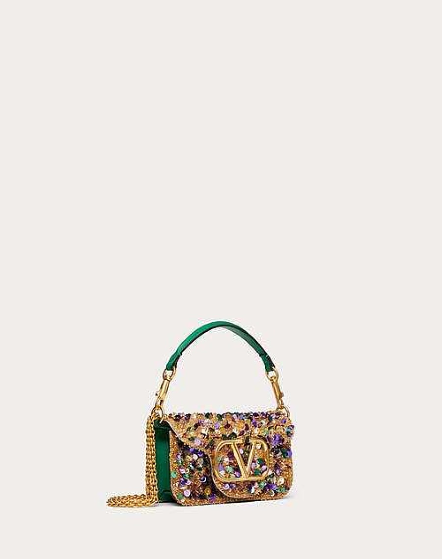 Valentino Small Loco Shoulder Bag With 3D Embroidery | Shoulder Bags