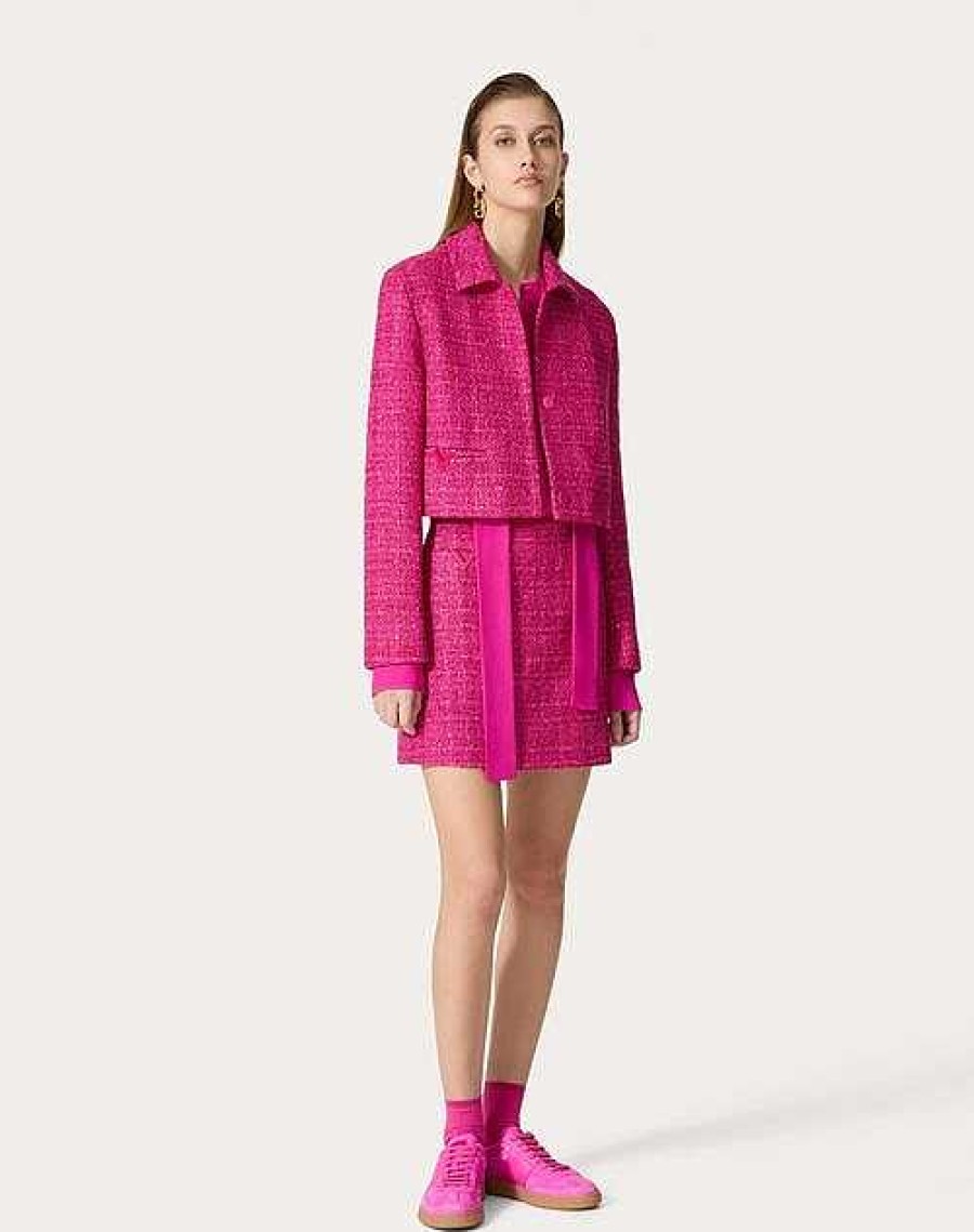 Valentino Glaze Tweed Light Jacket | Jackets And Blazers