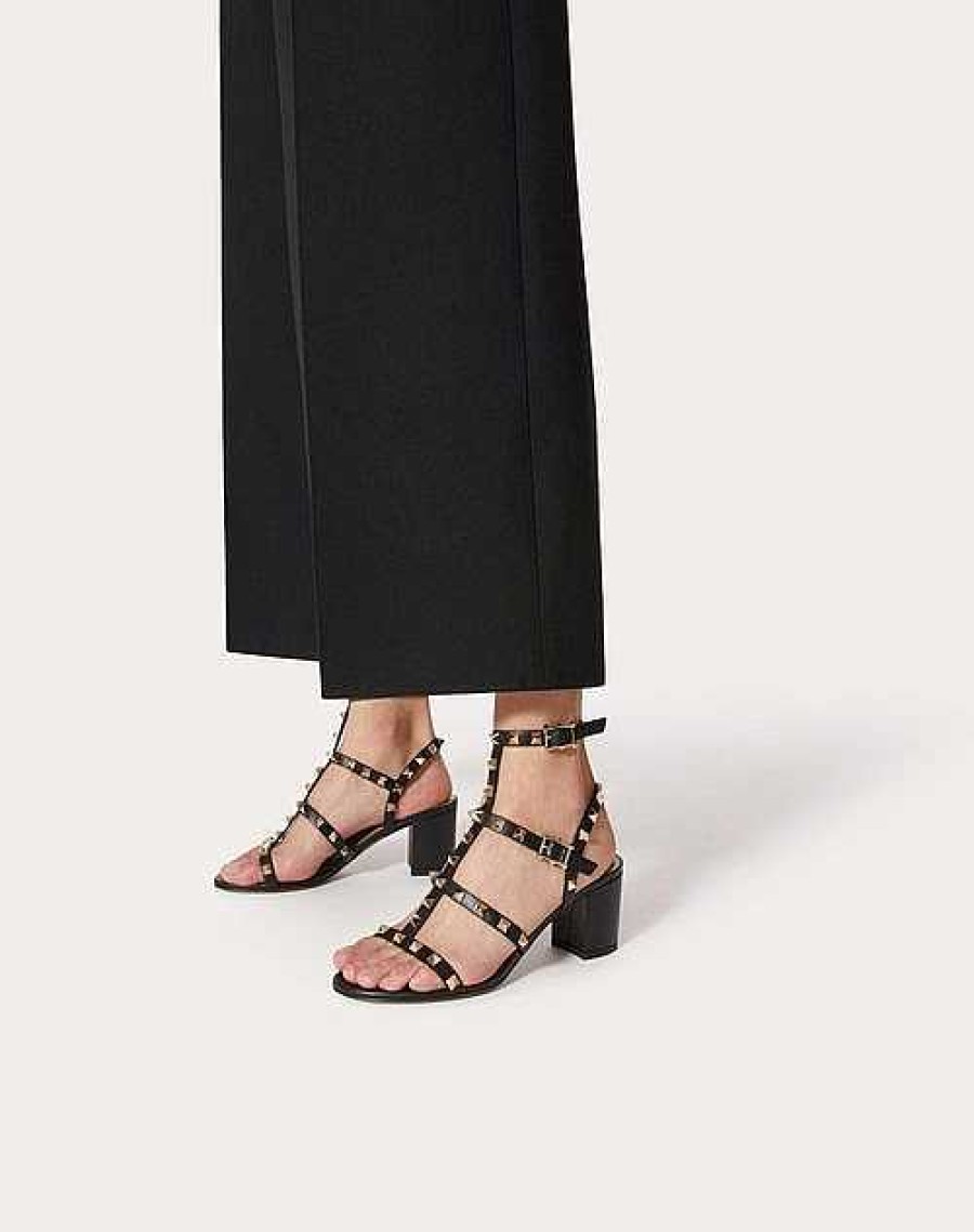 Valentino Rockstud Calfskin Ankle Strap Sandal 60 Mm | Sandals