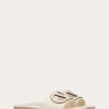 Valentino Vlogo Cut-Out Calfskin Slide Sandal | Slides And Thongs