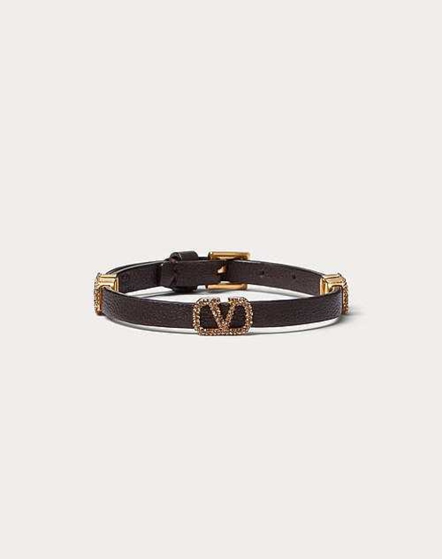 Valentino Vlogo Signature Leather Bracelet | Jewelry