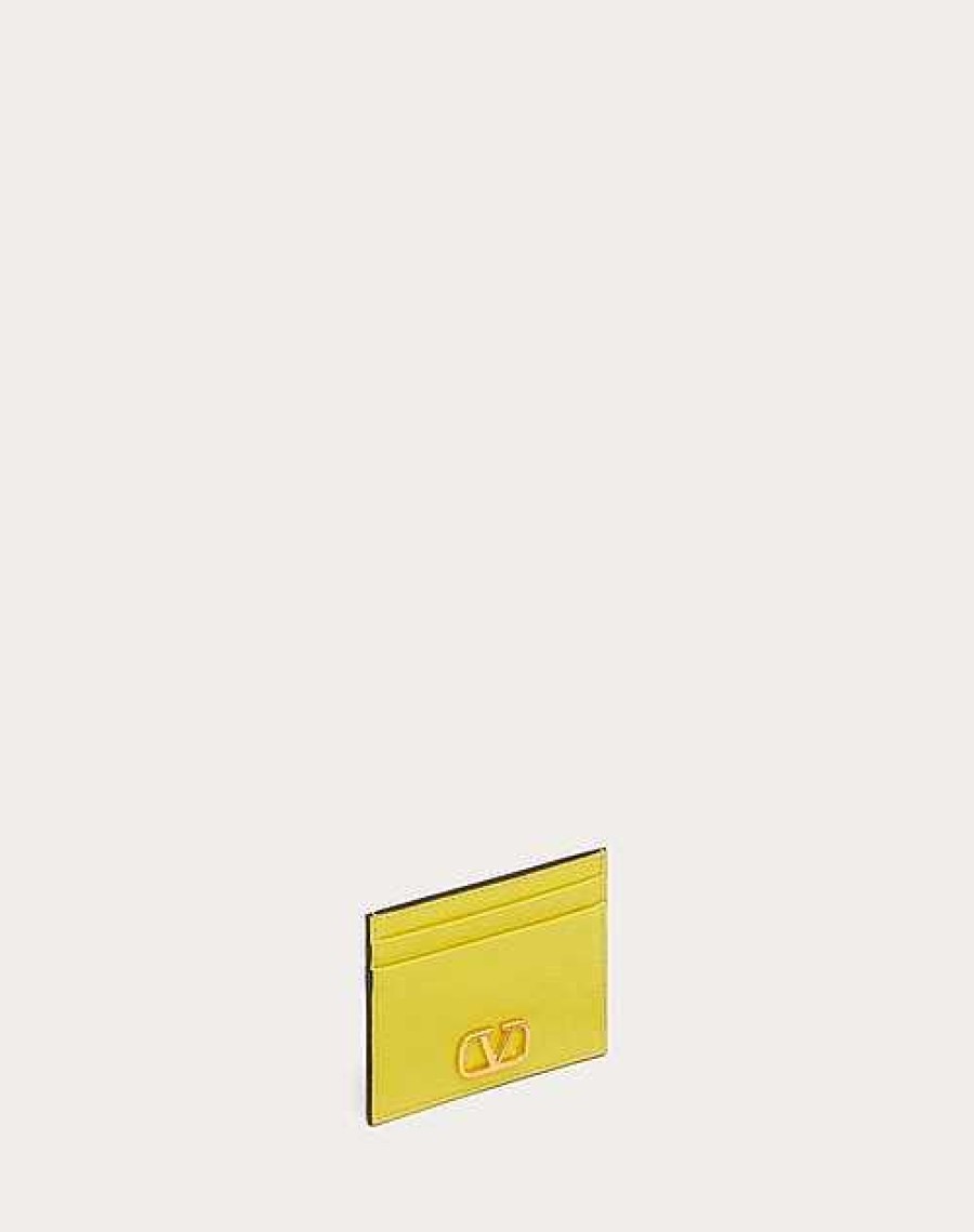 Valentino Vlogo Signature Grainy Calfskin Cardholder | Wallets And Small Leather Goods