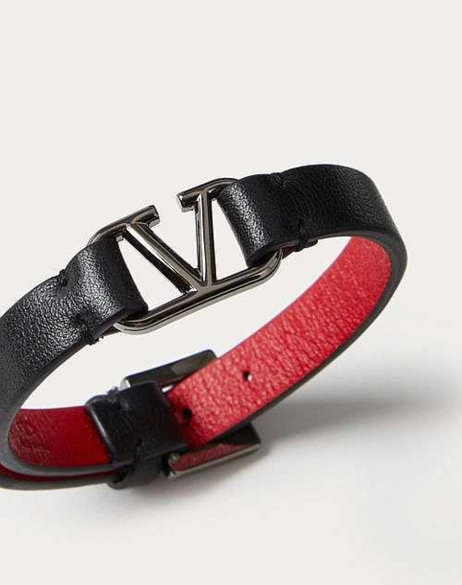 Valentino Vlogo Signature Leather Bracelet | Jewelry