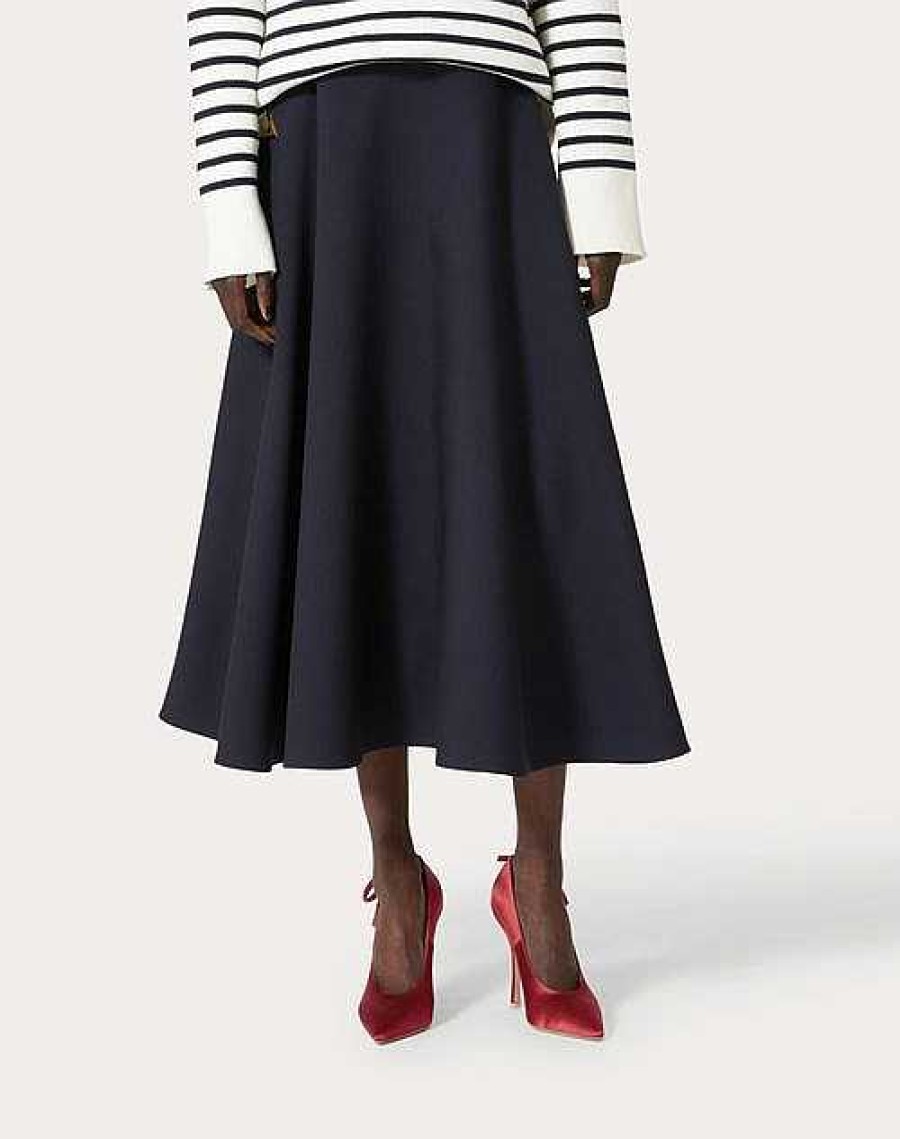 Valentino Crepe Couture Midi Skirt | Skirts